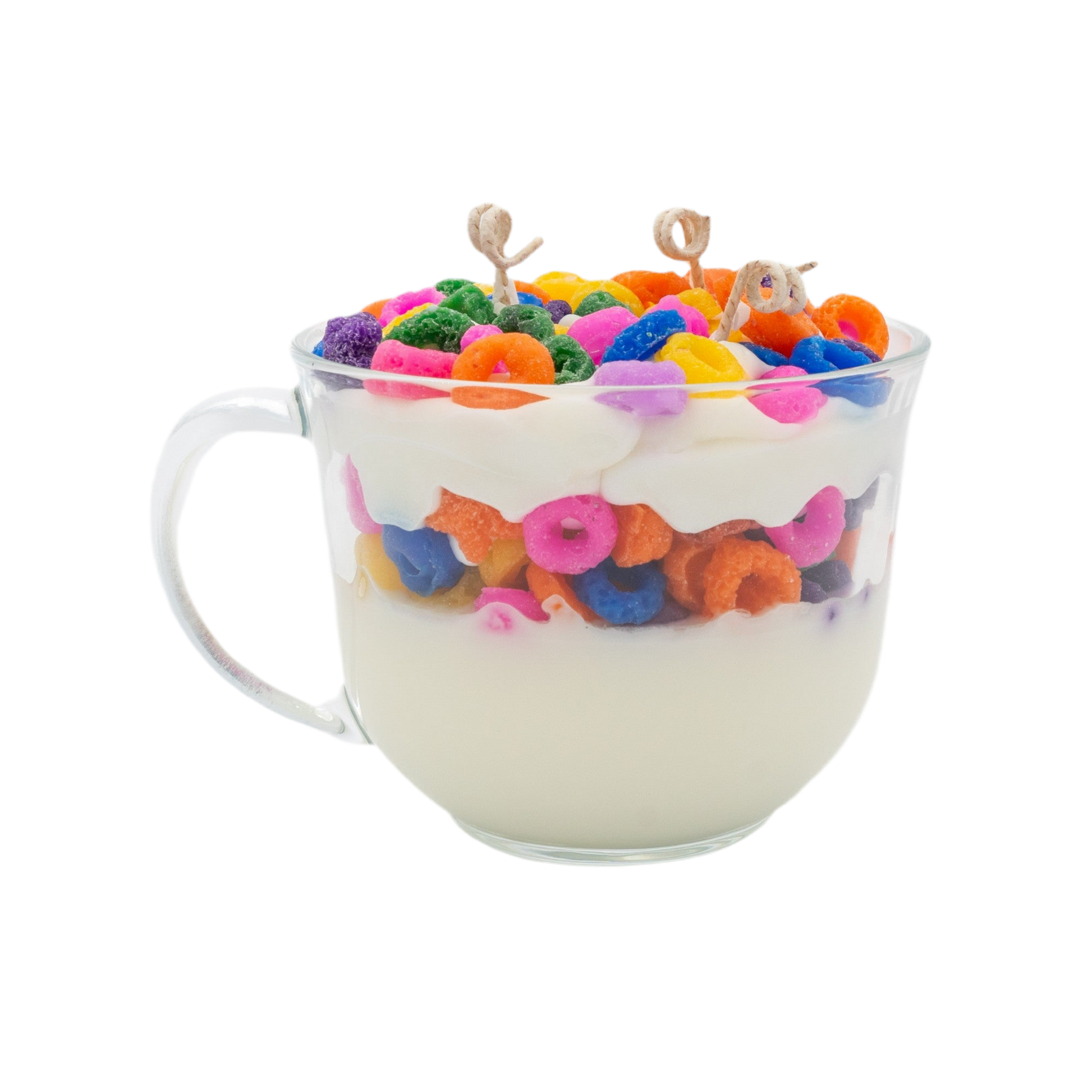 cereal candle, fruit loops, cereal and milk, dessert candle, holiday gift ideas