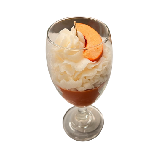 dessert candle, georgia peach, whipped cream, holiday gift ideas